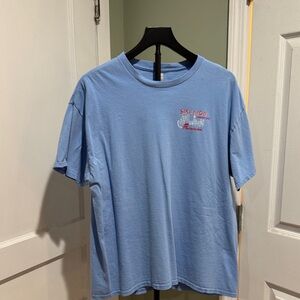 Blue Graphic T-Shirt. Men’s XL. SAX in the city. From Florence Al. Handy Fest